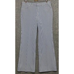 Vintage 70s Levi's Panatela Seersucker Striped Pants Mens 35x29 Blue White Levis